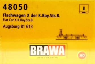 Brawa 48050  Flachwagen X  Augsburg 81 613  Ep. I K.Bay.Sts.B.