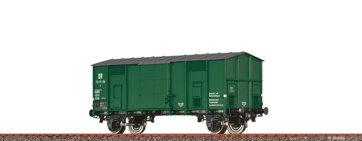 Brawa 48566  Spitzdachwagen G „Material- und Werkstattwagen”  Ep. III DR