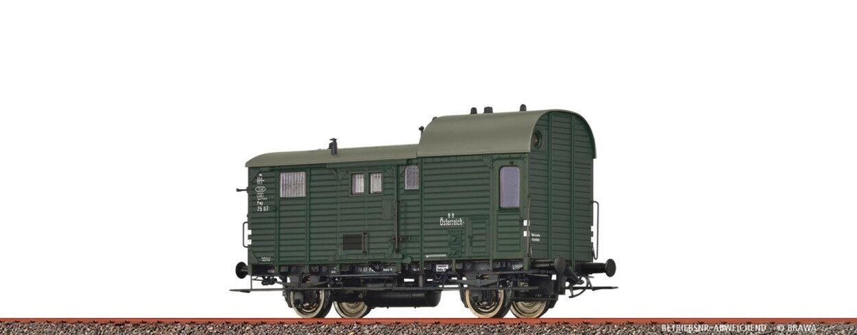 Brawa 49433  Güterzug-Gepäckwagen Pwg  75 033  Ep. III BBÖ