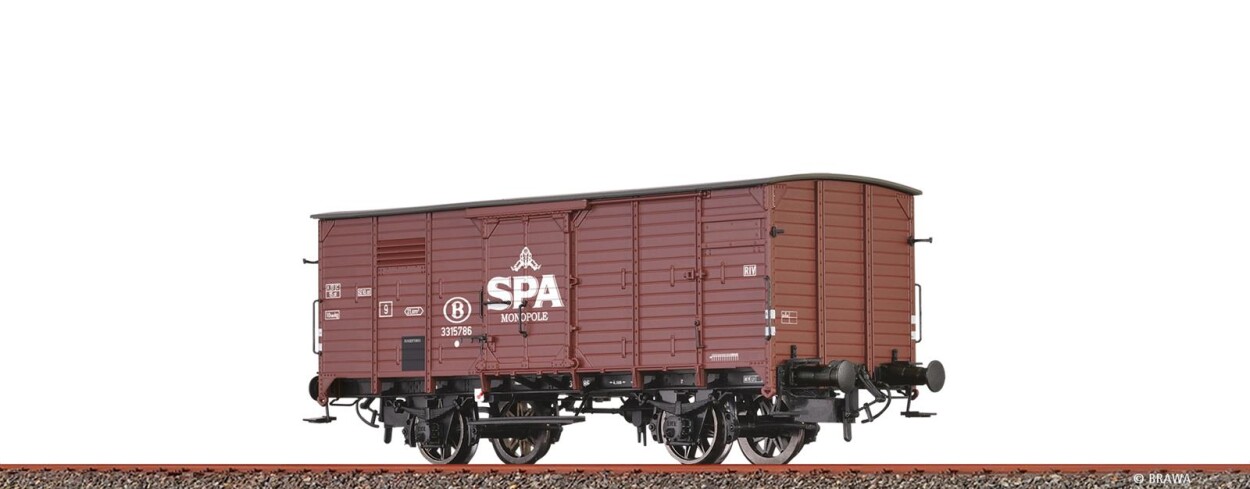 Brawa 49886  Gedeckter Güterwagen G10 "Spa Monopole"  331 5 786  Ep. III SNCB