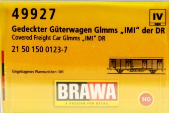 Brawa 49927  Gedeckter G&uuml;terwagen Glmms...