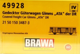 Brawa 49928  Gedeckter G&uuml;terwagen Glmms...