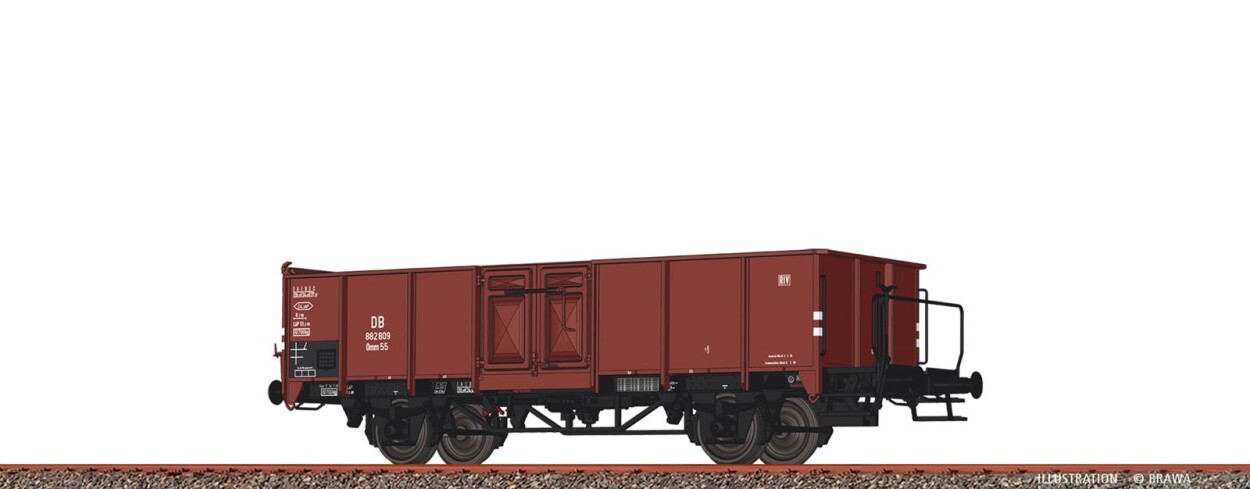 Brawa 50058  Offener Güterwagen Omm55  882 809  Ep. III DB