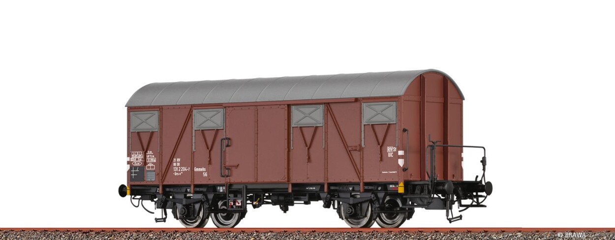 Brawa 50145  Gedeckter Güterwagen Grs-v212  204-7  Ep. IV DB