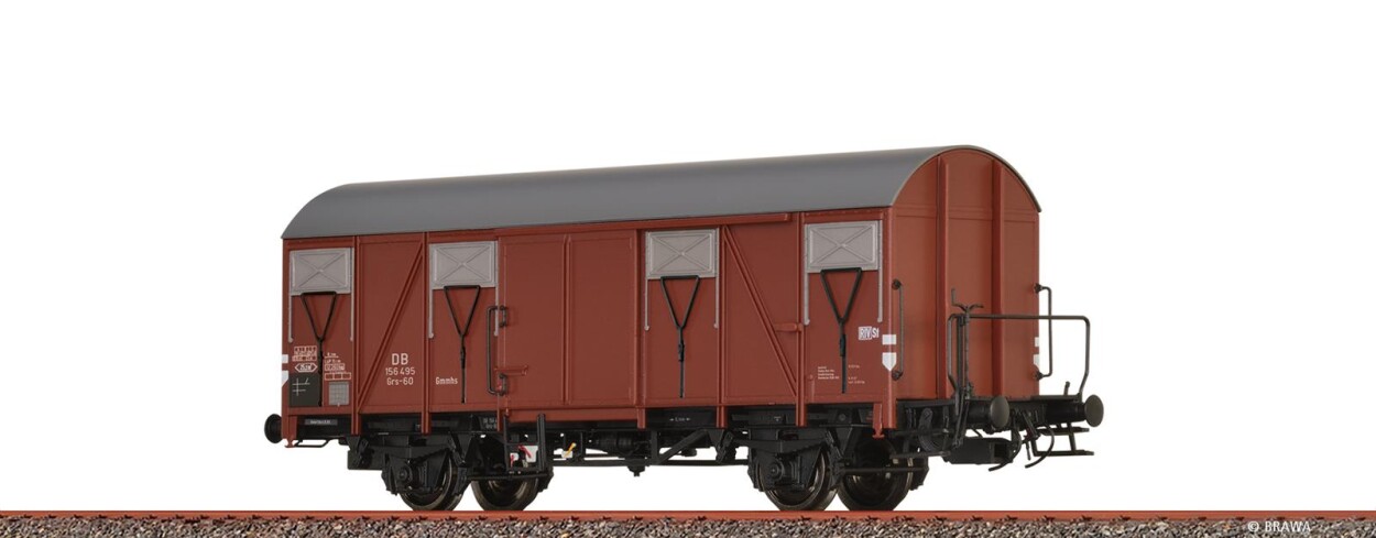 Brawa 50155  Gedeckter Güterwagen Grs-60 Gmmhs  156 495  Ep. III DB