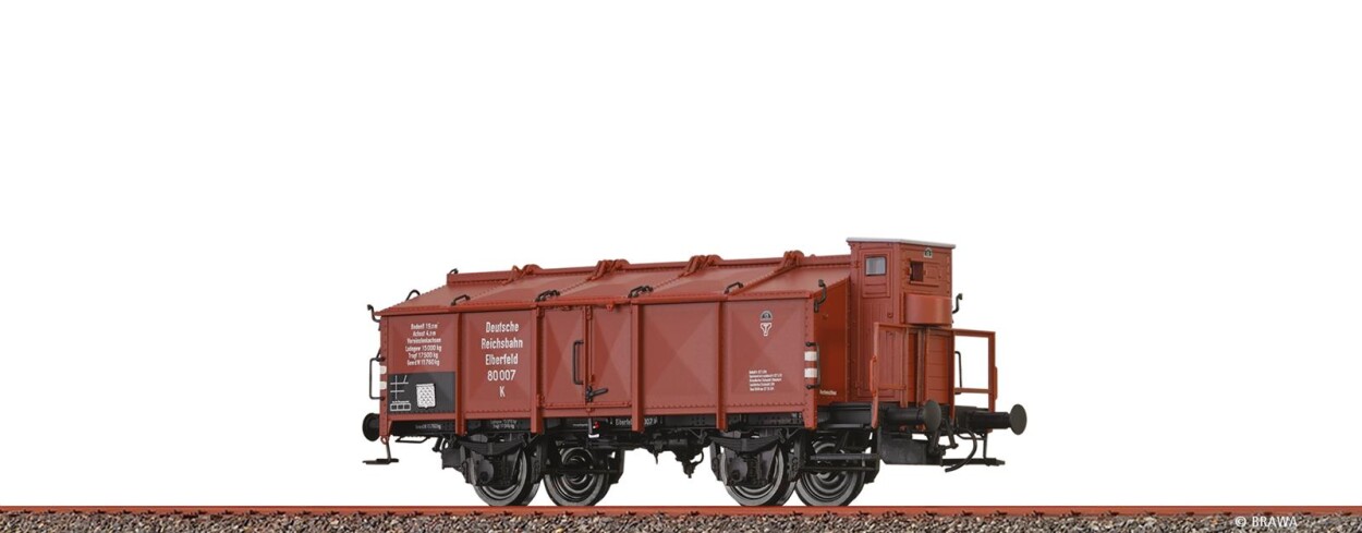 Brawa 50538  Klappdeckelwagen K  Elberfeld 80 007  Ep. II DRG