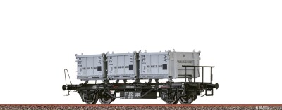 Brawa 50602  Beh&auml;ltertragwagen BTs 30 mit Eoskrt 022...