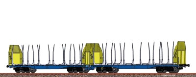 Brawa 50667  Drehgestell-Flachwagen Sggmmrrs  37 80 4657...