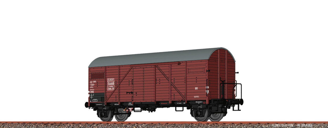 Brawa 50728  Gedeckter Güterwagen Gmhs35 "EUROP"  23 016  Ep. III SAAR