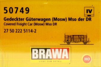 Brawa 50749  Gedeckter G&uuml;terwagen (Mosw) Mso  5114-2...