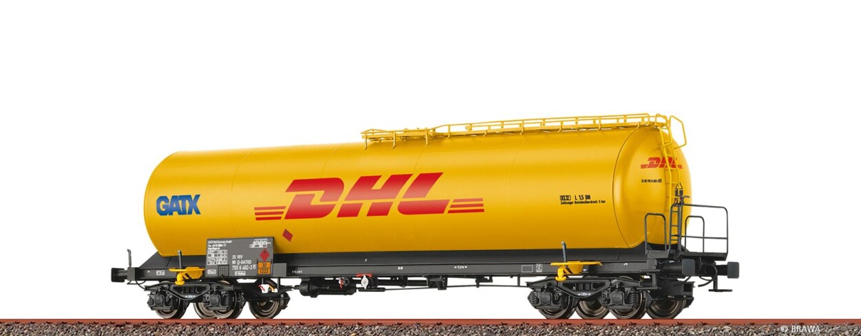 Brawa 50808  Neubau-Kesselwagen Uia "DHL"  3 [P]  Ep. VI GATX