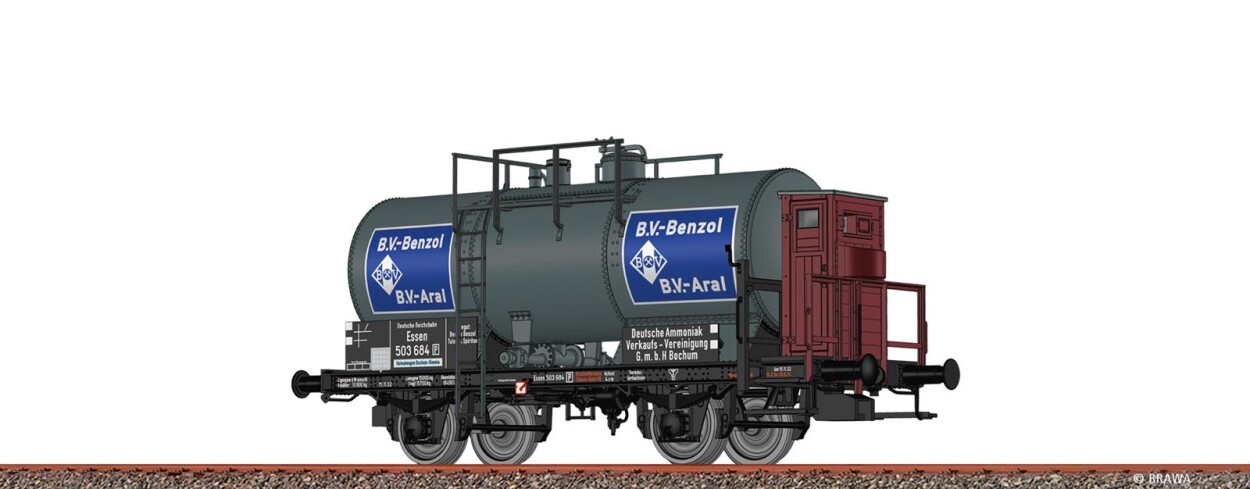 Brawa 50847  Kesselwagen Z "B.V. ARAL"  Essen 503 684  Ep. II DRG