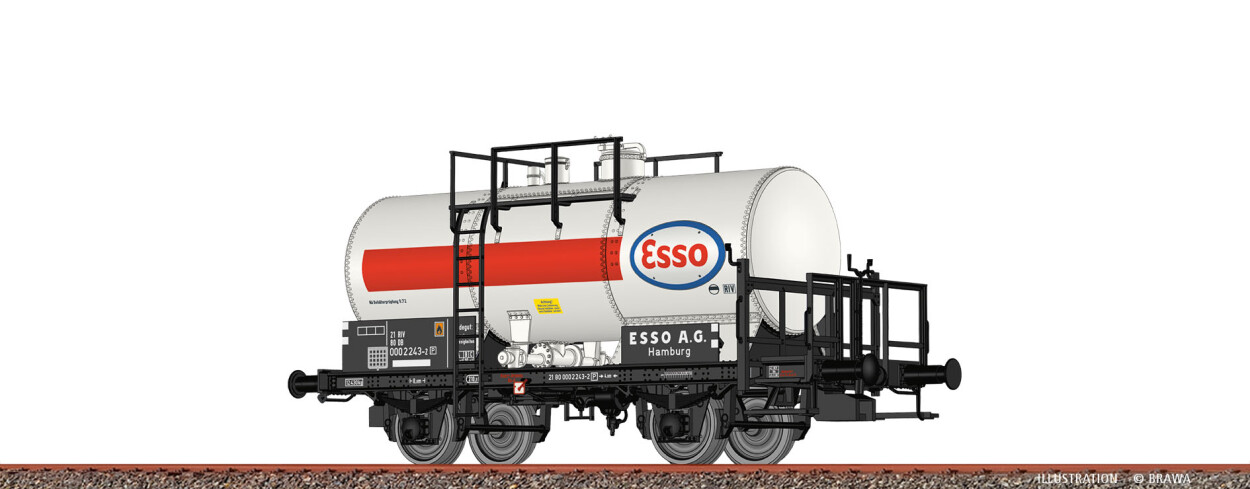 Brawa 50855  Kesselwagen Z "Esso"  21 80 000 2 243-2  Ep. IV DB