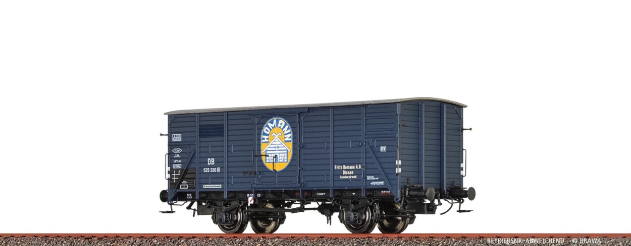 Brawa 50961  Gedeckter Güterwagen G10 "Fritz Homann"  133 309  Ep. III DB