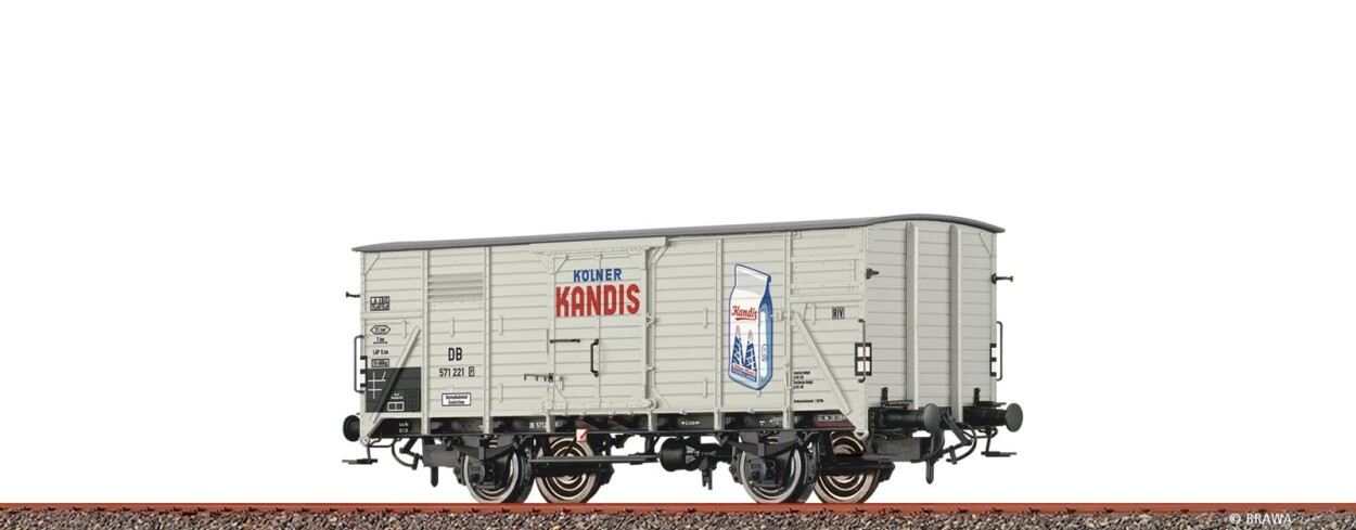 Brawa 50962  Gedeckter Güterwagen G10 "Kölner Kandis"  571 221  Ep. III DB