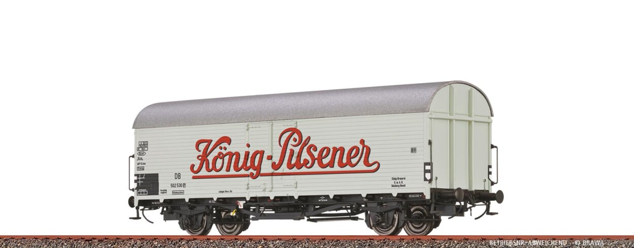 Brawa 50982  Gedeckter Güterwagen Ibdlps383 "König Pilsener"  Ep. III DB