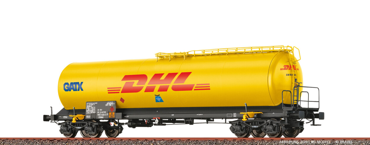 Brawa 67260  Neubau- Kesselwagen Uia „DHL”  626 -5  Ep. VI GATX