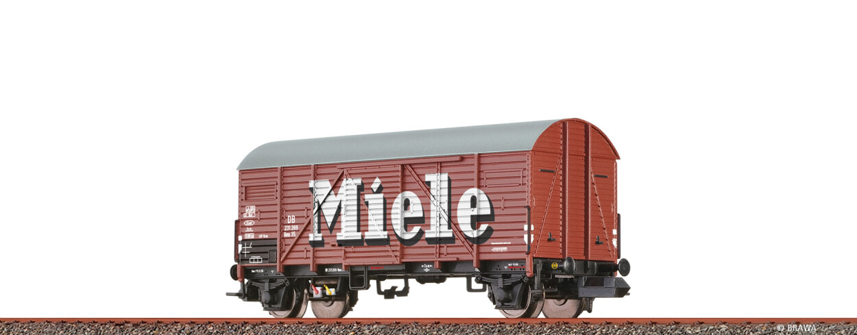 Brawa 67332  Gedeckter Güterwagen Gms35 „Miele”  231 269  Ep. III DB