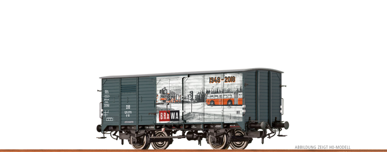 Brawa 67484  Gedeckter Güterwagen G10 „BRAWA”  125 370  Ep. III DB