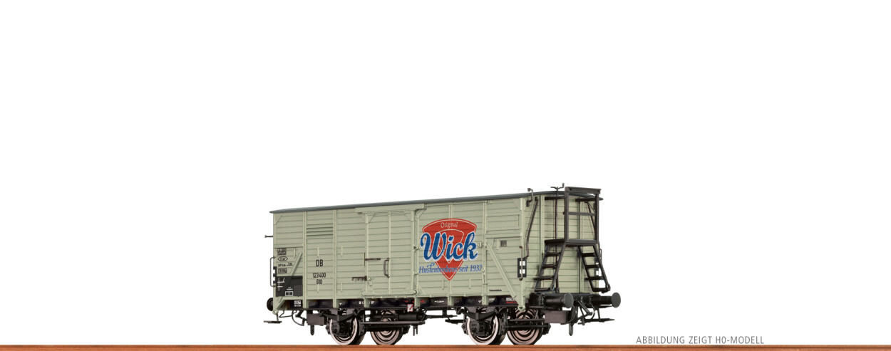 Brawa 67486  Gedeckter Güterwagen G10 „Wick”  123 400  Ep. III DB