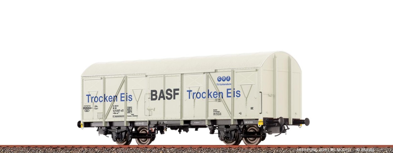 Brawa 67812  Gedeckter Güterwagen Gbs-uv 253 "BASF Trocken Eis"07-8  Ep. IV DB
