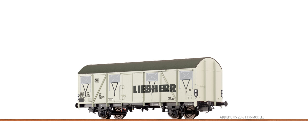 Brawa 67819  Gedeckter Güterwagen Gbs 245 „Liebherr”  672-3  Ep. IV DB