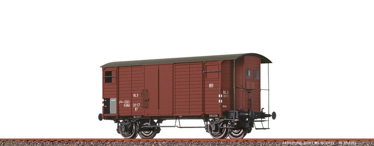 Brawa 67872  Gedeckter Güterwagen K2 3077  Ep. III BLS