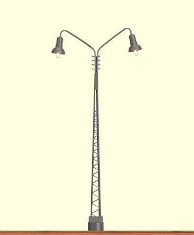 Brawa 84019  Gittermastleuchte 2-fach  -  Stecksockel mit LED