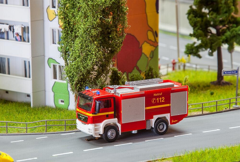 HERPA, MAN TGS XL 6x2 Pompiers d'Escheweiler région urbaine d'Aix la