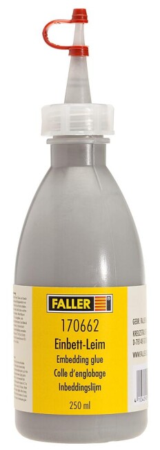 Faller 170662  Einbett-Leim  schottergrau  250 ml