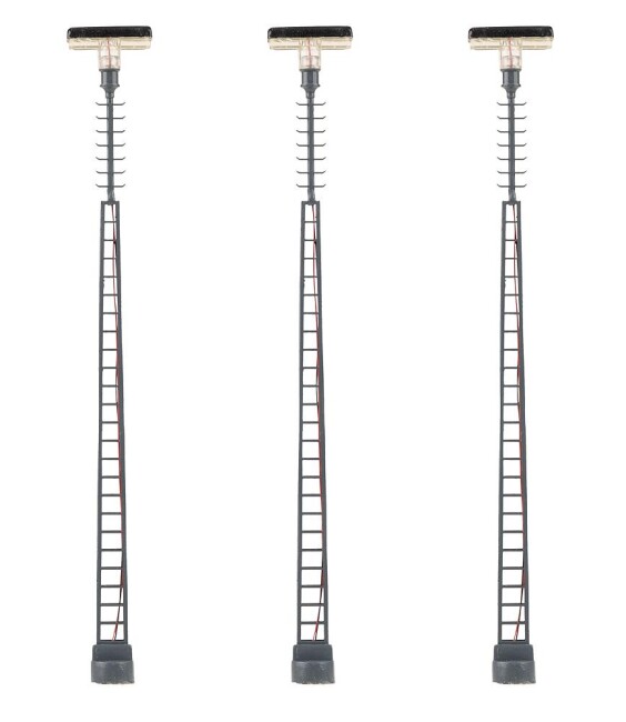 Faller 180118  LED-Gittermast-Aufsatzleuchte  warmweiß  3 Stück