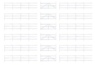 Faller 180416  Koppelzaun  wei&szlig;  1341 mm