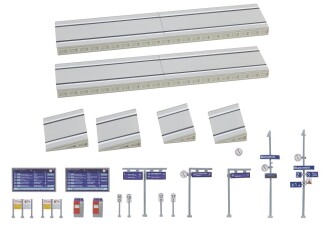 Faller 222111  Moderner Bahnsteig mit Zubeh&ouml;r