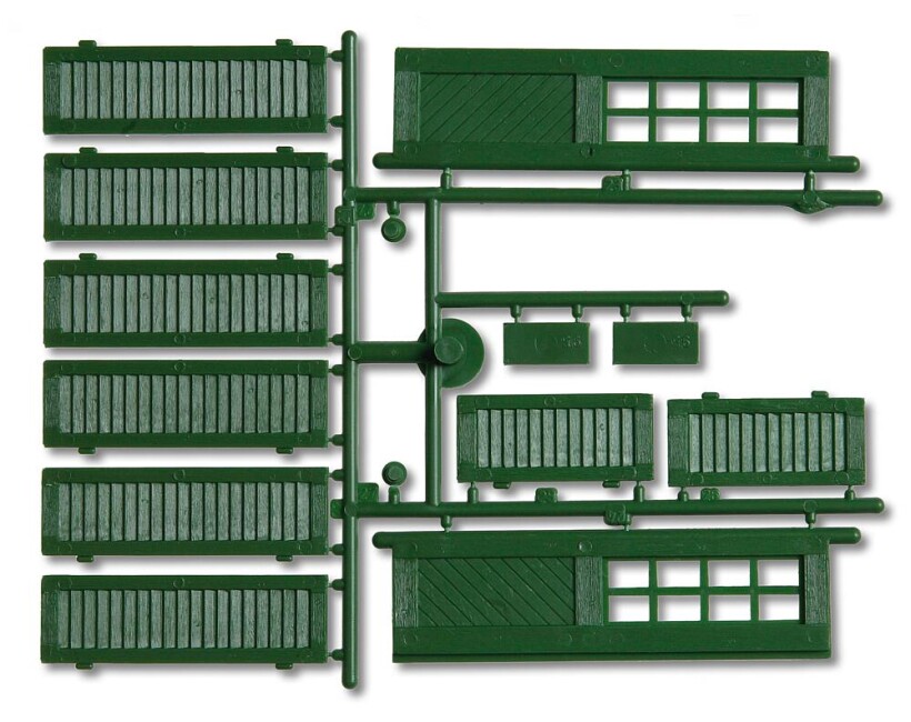 Faller 333112  Pola G  Fensterläden und Türen  grün