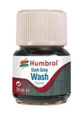 Humbrol 486204  Enamel-Wash, Dunkelgrau, 28 ml