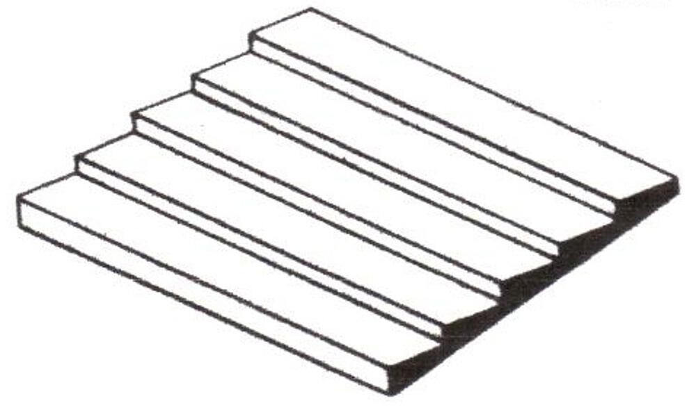 Evergreen 502020  Strukturplatte, 0,5x150x300 mm. Spur N-Maßstab, 1 Stück