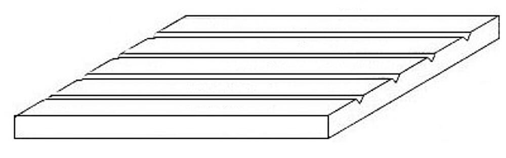 Evergreen 503025  Strukturplatte, 0,5x150x300 mm. Spur H0-Maßstab, 1 Stück