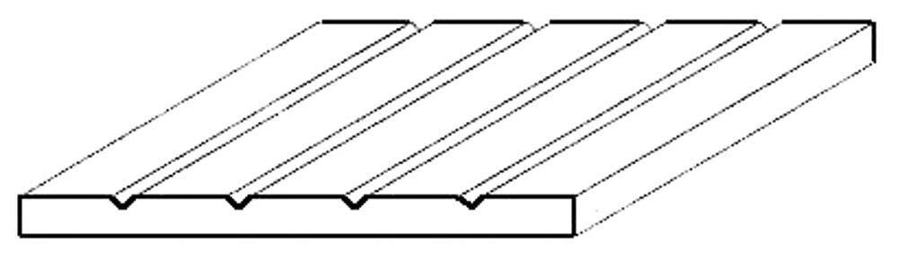 Evergreen 504030  Strukturplatte, 1x150x300 mm.Raster 0,75 mm, 1 Stück