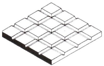 Evergreen 504501  Gehwegplatten, 1x150x300 mm, Raster 1,6 mm, 1 St&uuml;ck