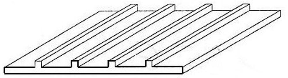 Evergreen 504542  Strukturplatte, 1x150x300 mm,Raster 1,8 mm, 1 Stück