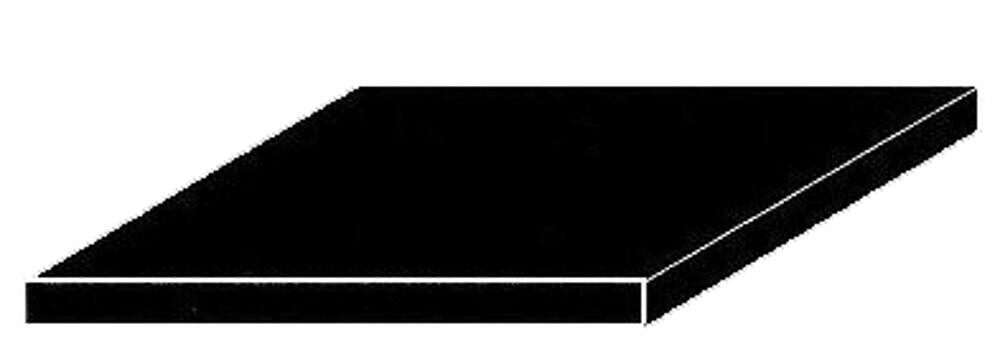 Evergreen 509111  Schwarze Polystyrolplatten, 200x530x0,25 mm, 8 Stück