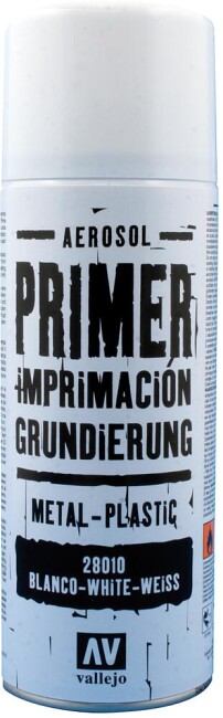 Vallejo 728010  Weiße Grundierung, Sprühdose, 400 ml