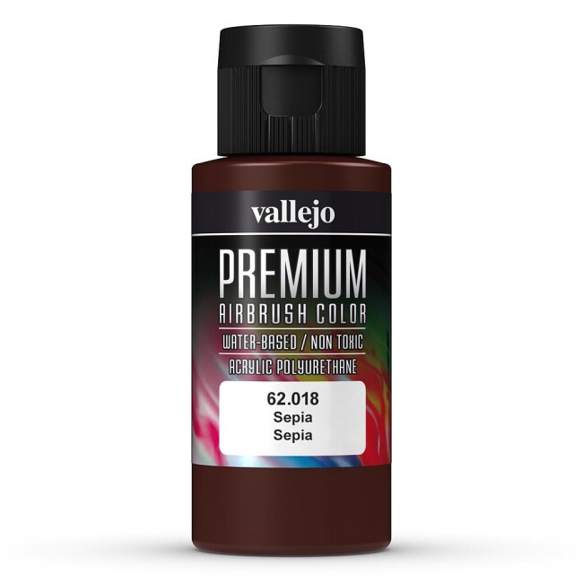 Vallejo 762018  Sepia-Schwarz, matt, 60 ml