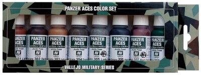 Vallejo 770122  Farb-Set, Panzer - Rost, Ketten und Gummi, 8 x 17 ml