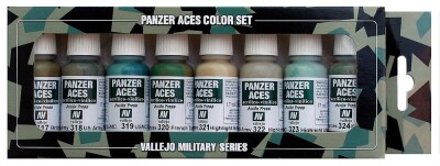 Vallejo 770126  Farb-Set, Panzer - Uniformen I, 8 x 17 ml