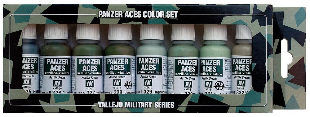 Vallejo 770127  Farb-Set, Set 4 - Panzer - Uniformen II, 8 x 17 ml