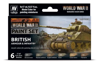 Vallejo 770204  Farb-Set, Britische Panzerung und Infanterie, WWII