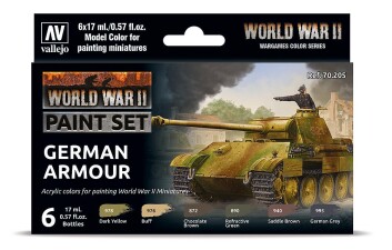 Vallejo 770205  Farb-Set, Deutsche Panzerung, WWII
