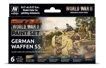 Vallejo 770207  Farb-Set, Deutsche Waffen-SS, WWII