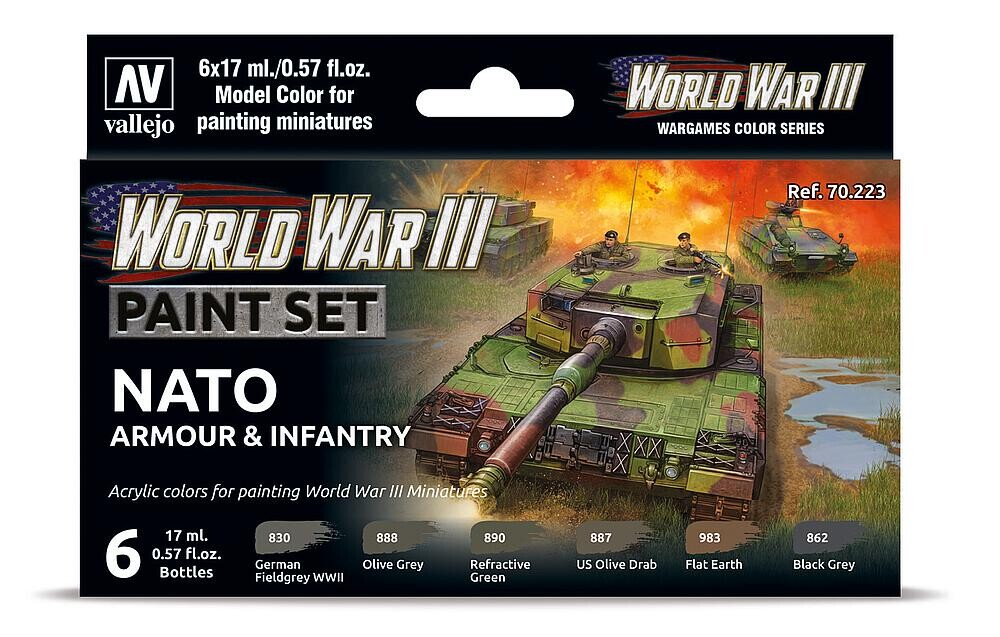 Vallejo 770223  Farb-Set, NATO Panzerung & Infanterie, WWIII